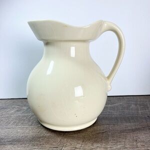 McCoy Pottery pitcher cream color crazing Farmhouse vintage